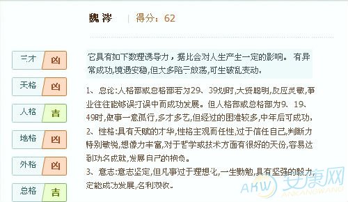 姓名测试打分可信吗